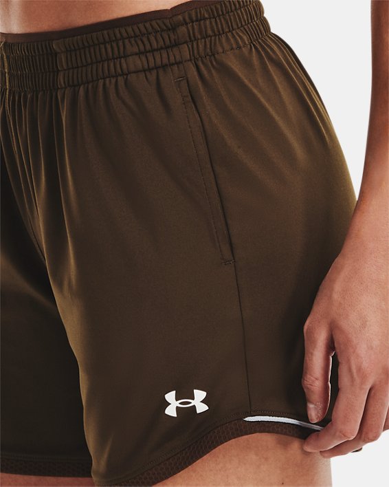 Women's UA Knit Mid-Length Shorts, Brown, pdpMainDesktop image number 3